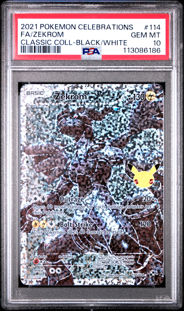 Zekrom #114 2021 PSA 10 Pokemon Celebrations Classic Collection