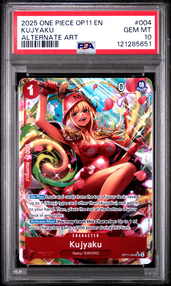 Kujyaku #004 2025 One Piece Op11-A Fist Of Divine Speed PSA 10 Alt Art