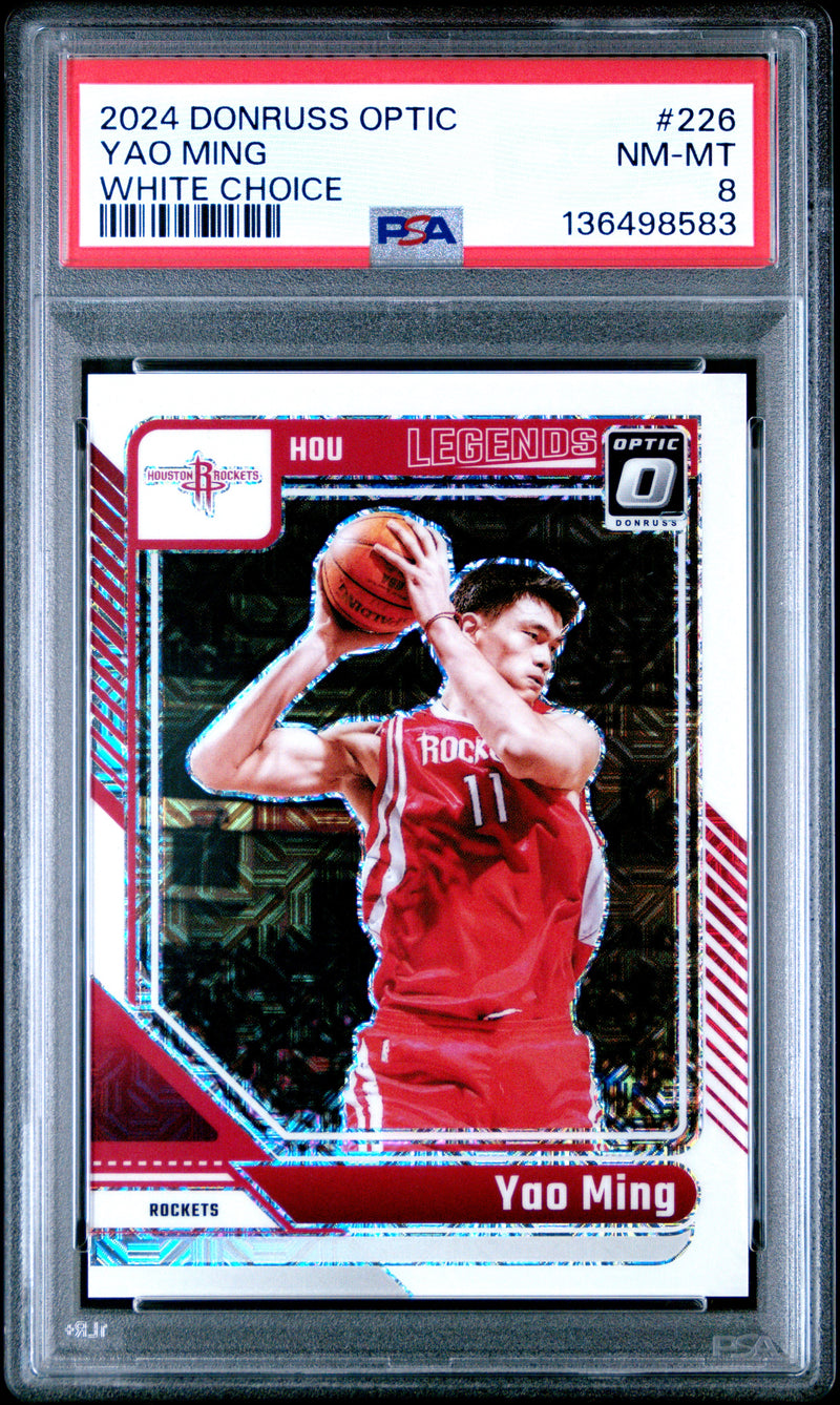 Yao Ming #226 2024 Panini Donruss Optic PSA 8