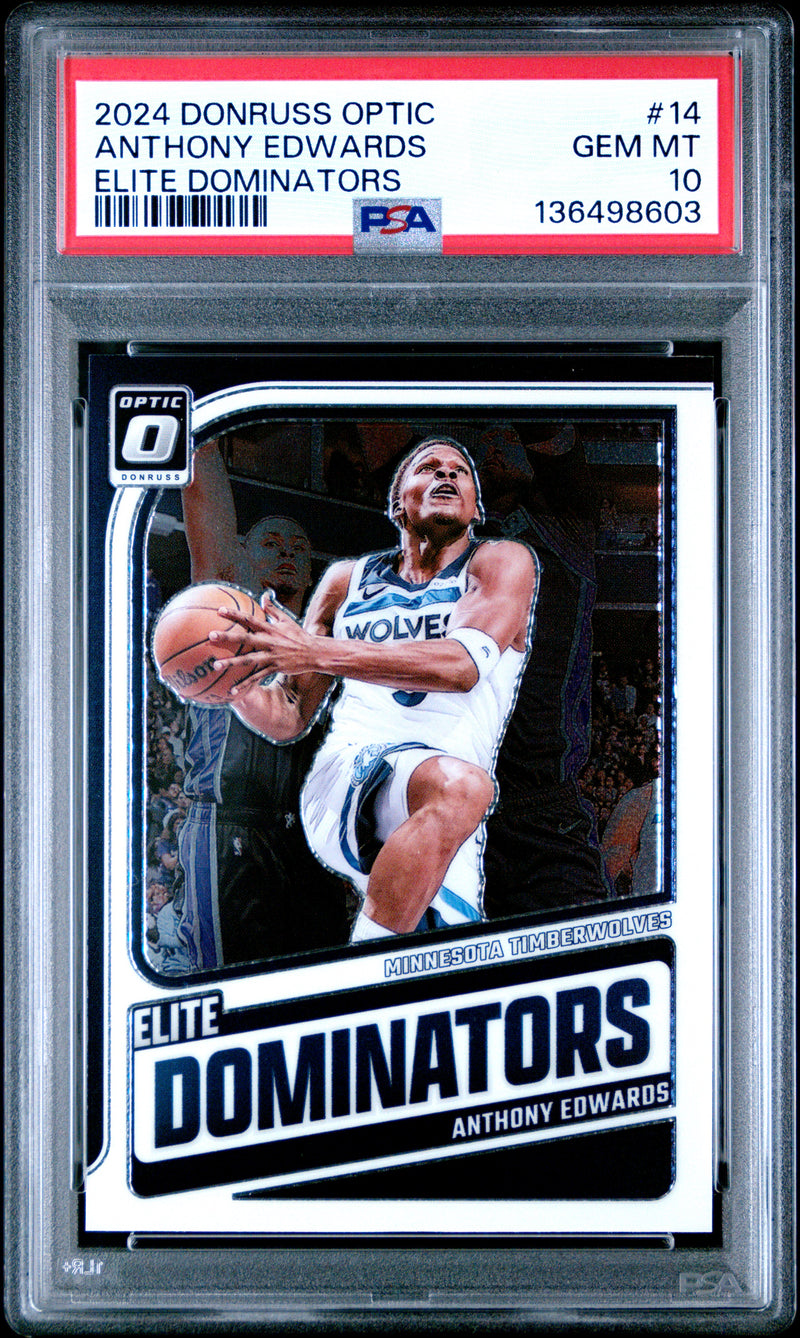 Anthony Edwards #14 2024 Panini Donruss Optic Elite Dominators PSA 10