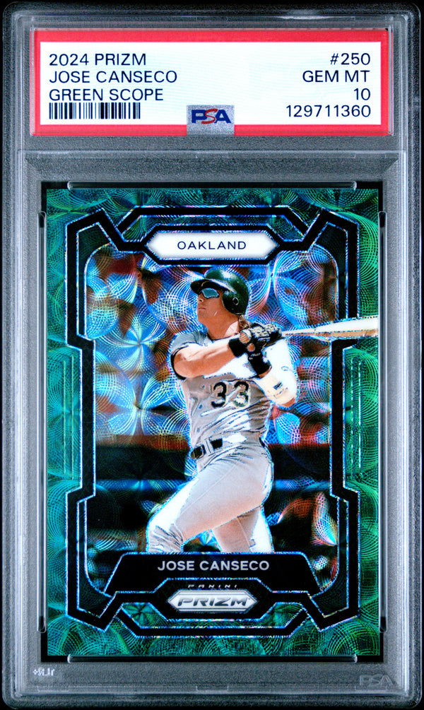 Jose Canseco #250 2024 Panini Prizm PSA 10