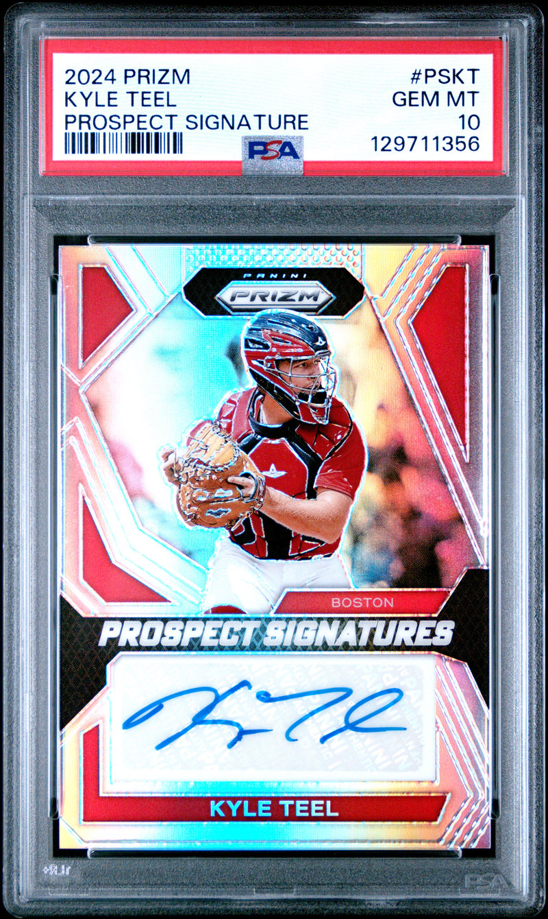 Kyle Teel #PSKT 2024 Panini Prizm Prospect Signatures PSA 10