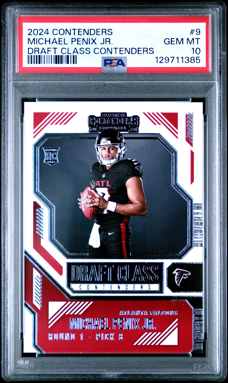 Michael Penix Jr. #9 2024 Panini Contenders Draft Class Contenders PSA 10
