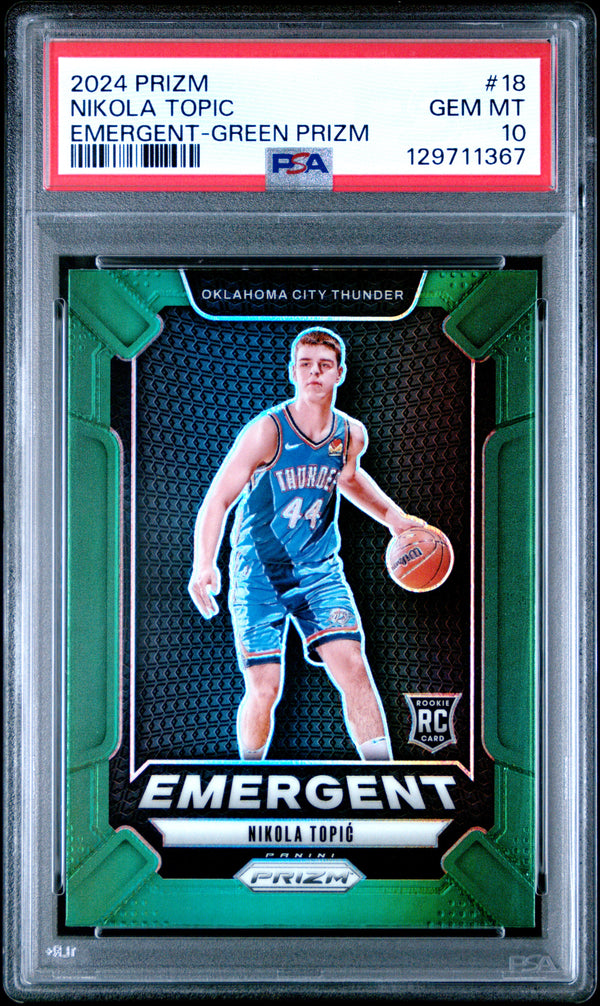Nikola Topic #18 2024 Panini Prizm Emergent PSA 10