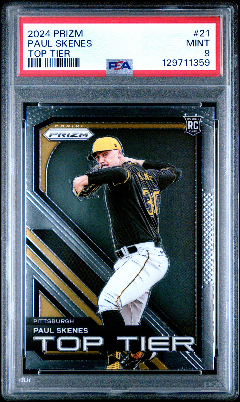 Paul Skenes #21 2024 Panini Prizm Top Tier PSA 9 b