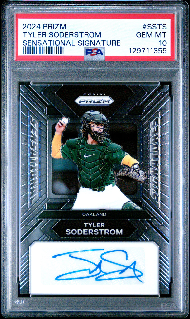 Tyler Soderstrom #SSTS 2024 Panini Prizm Sensational Signatures PSA 10