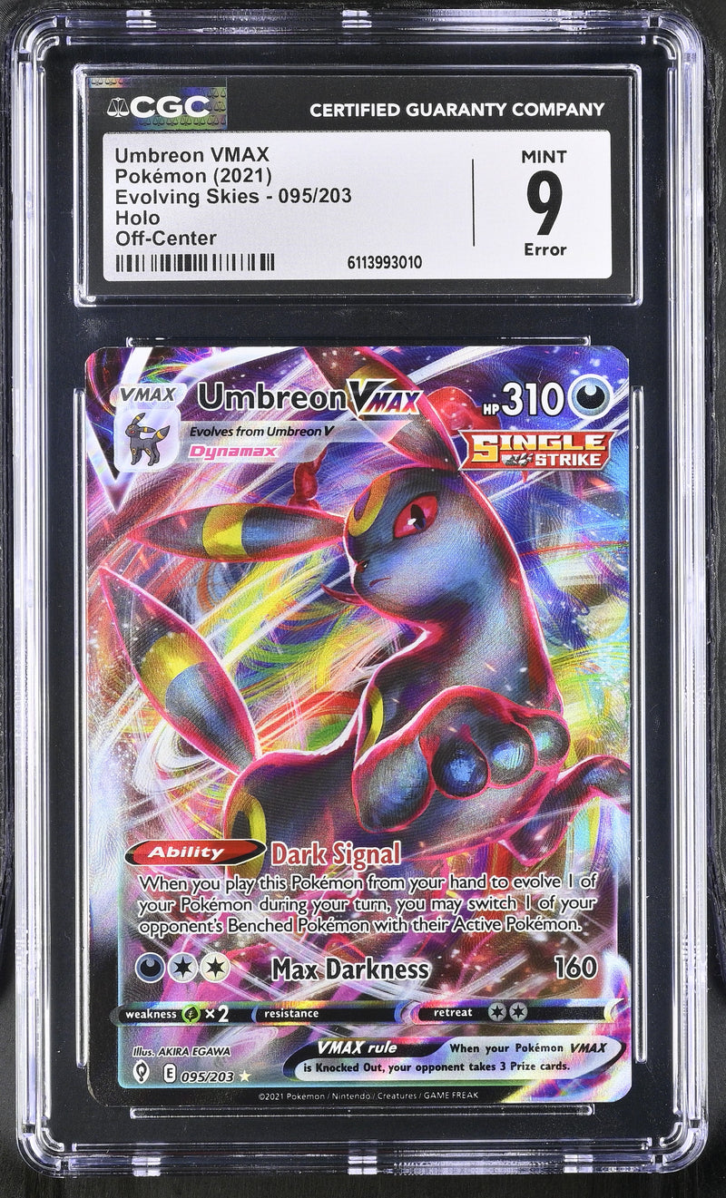 Umbreon VMAX #095/203 2021 Evolving Skies CGC 9 Error