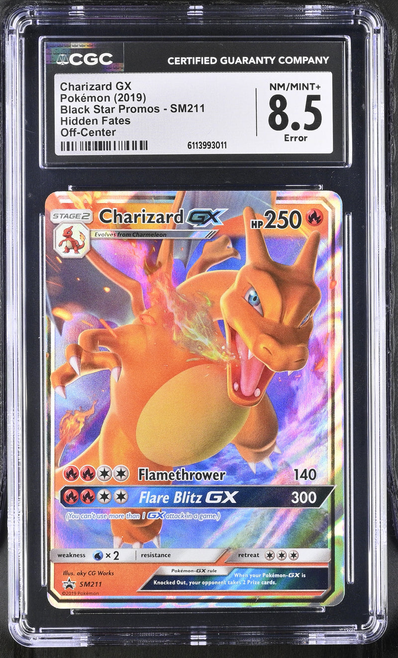 Charizard GX #SM211 2019 Black Star Promos CGC 8.5 Error