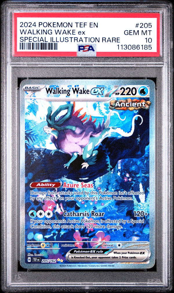 Walking Wake Ex #205 2024 Pokemon Tef En-Temporal Forces PSA 10
