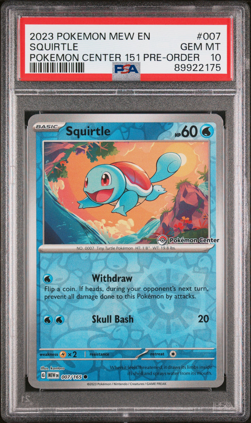 Squirtle #007 2023 Pokemon Mew En-151 PSA 10