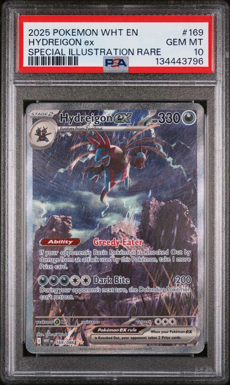 Hydreigon Ex #169 2025 Pokemon Wht En-White Flare PSA 10