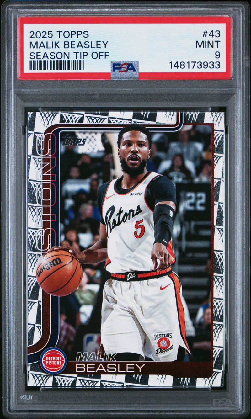 Malik Beasley #43 2025 Topps PSA 9 Season Tip Off