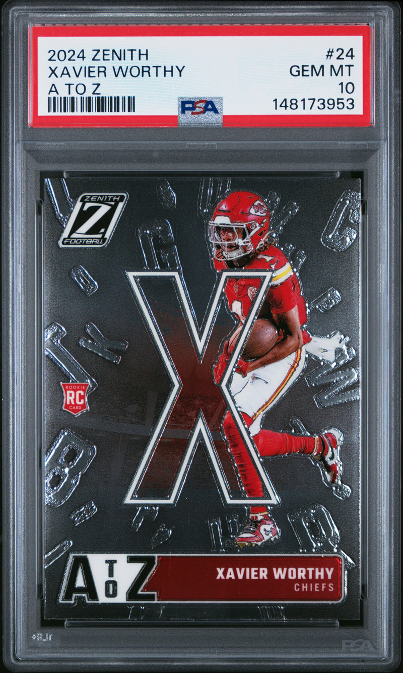 Xavier Worthy #24 2024 Panini Zenith A To Z PSA 10