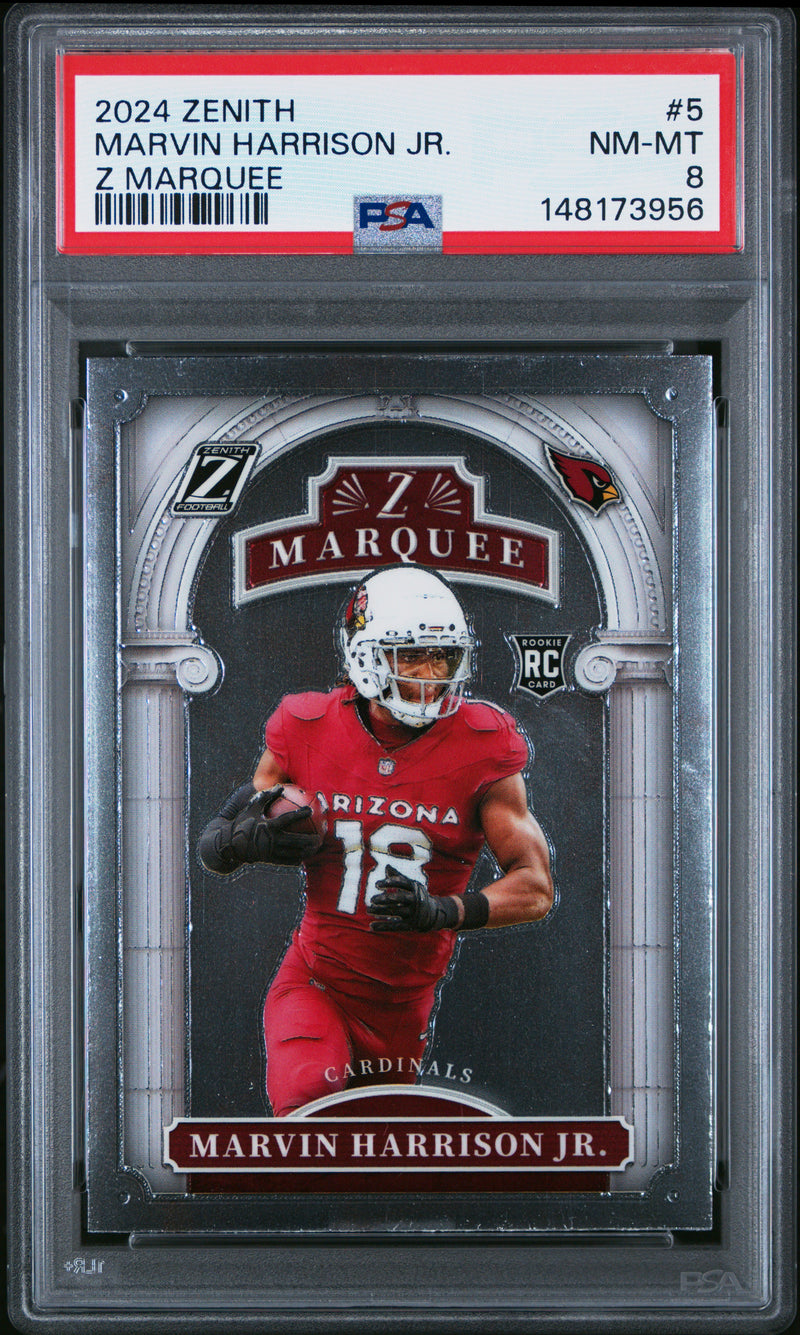 Marvin Harrison Jr. #5 2024 Panini Zenith Z Marquee PSA 8