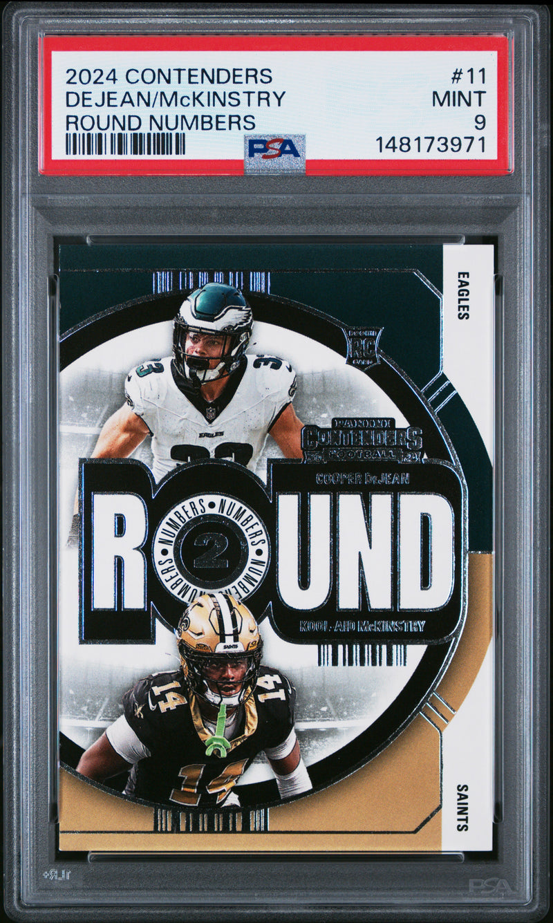 Dejean/Mckinstry #11 2024 Panini Contenders Round Numbers PSA 9
