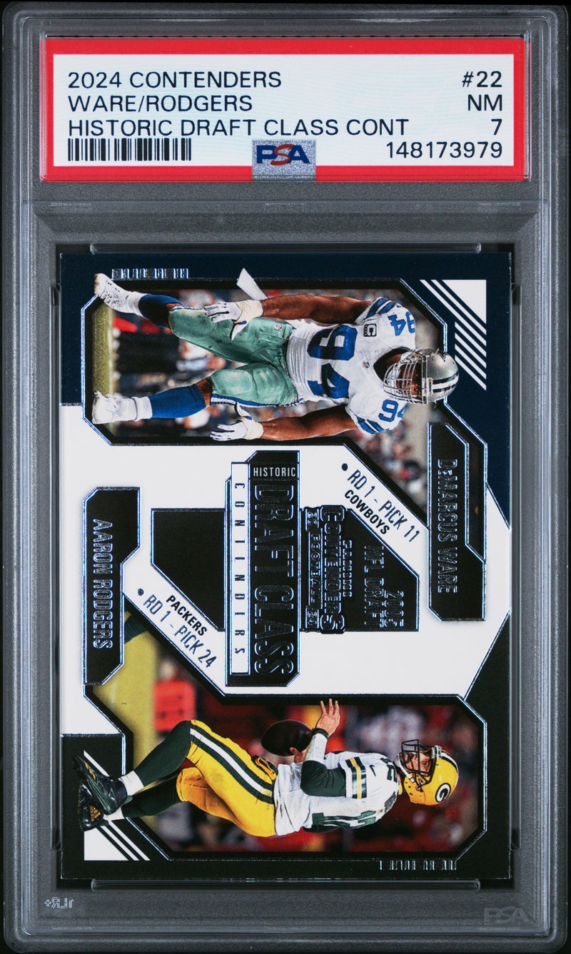 Ware/Rodgers #22 2024 Panini Contenders Historic Draft Class PSA 7
