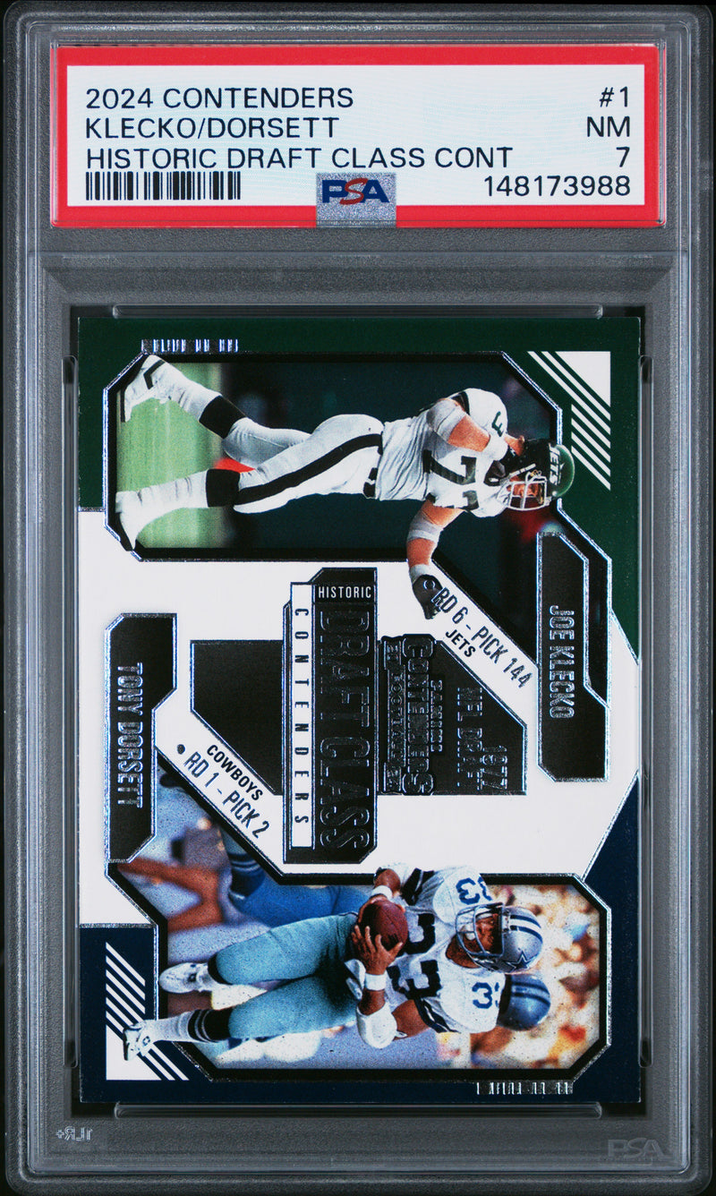 Klecko/Dorsett #1 2024 Panini Contenders Historic Draft Class Contenders PSA 7