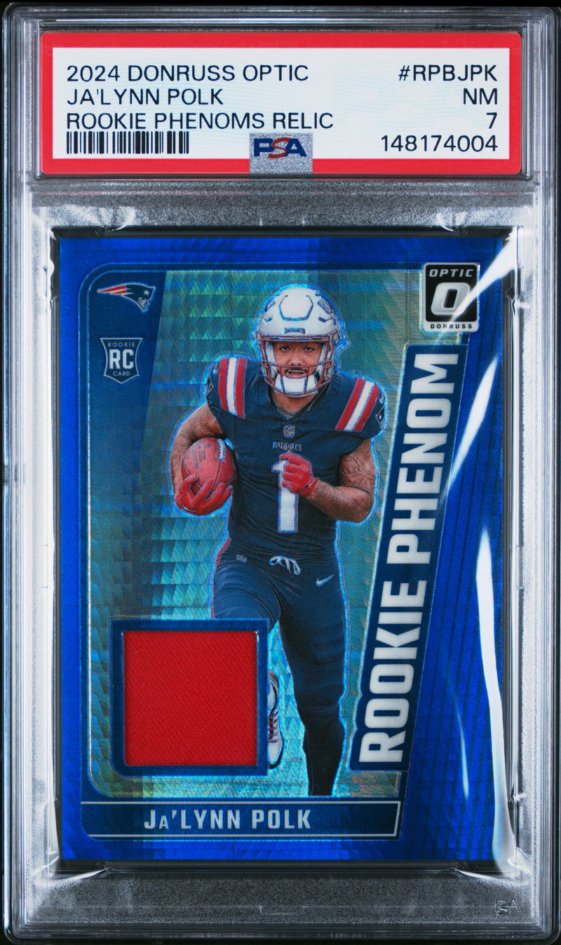Ja'Lynn Polk #RPBJPK 2024 Panini Donruss Optic Rookie Phenoms Relics PSA 7
