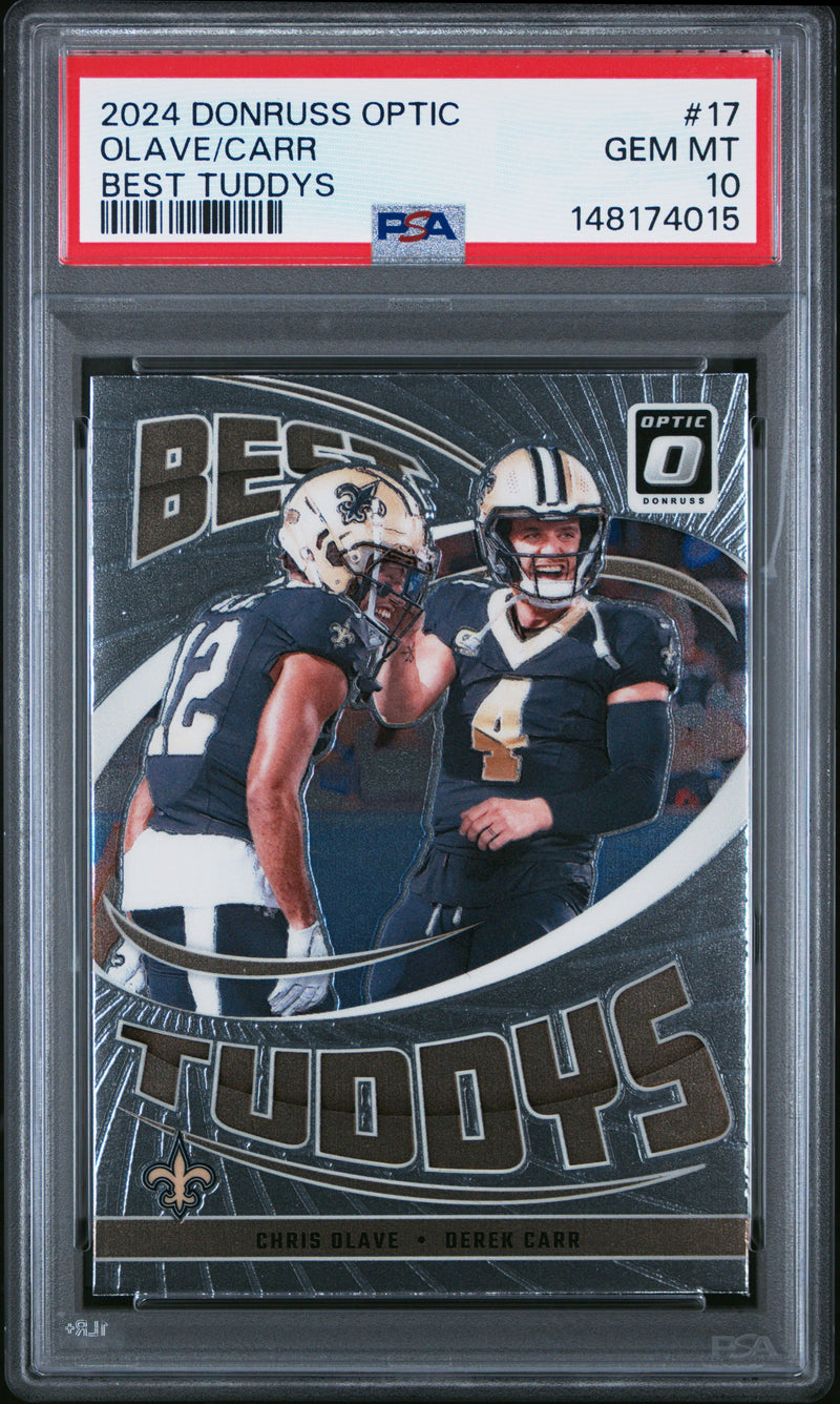 Olave/Carr #17 2024 Panini Donruss Optic Best Tuddys PSA 10