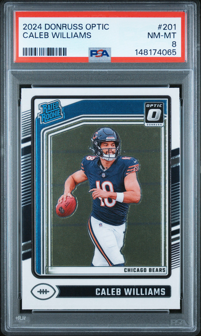 Caleb Williams #201 2024 Panini Donruss Optic PSA 8