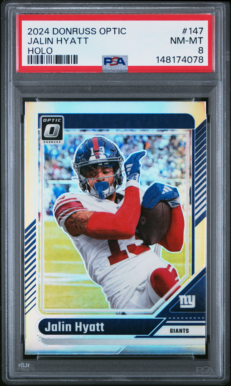 Jalin Hyatt #147 2024 Panini Donruss Optic PSA 8 Holo
