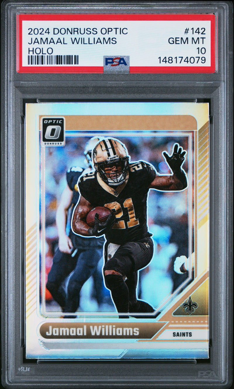 Jamaal Williams #142 2024 Panini Donruss Optic PSA 10 Holo