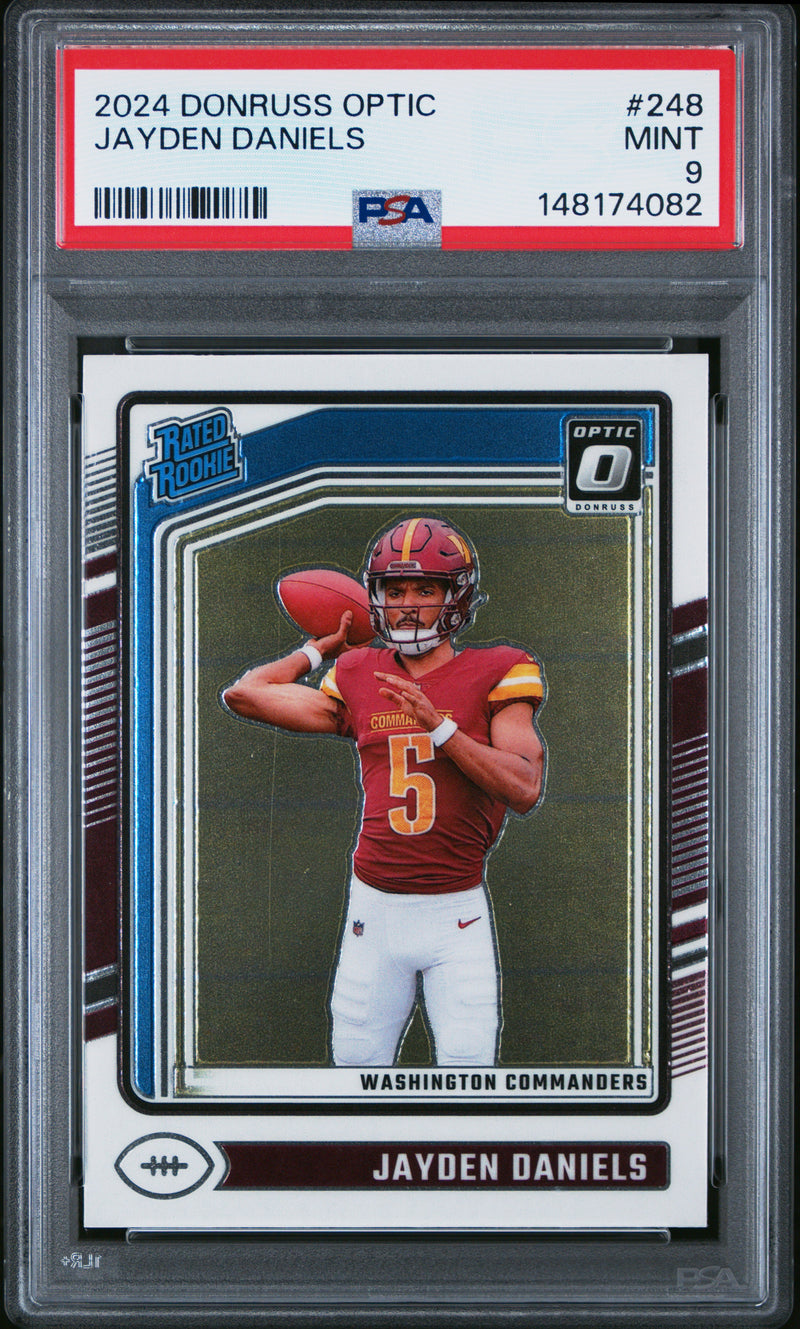 Jayden Daniels #248 2024 Panini Donruss Optic PSA 9
