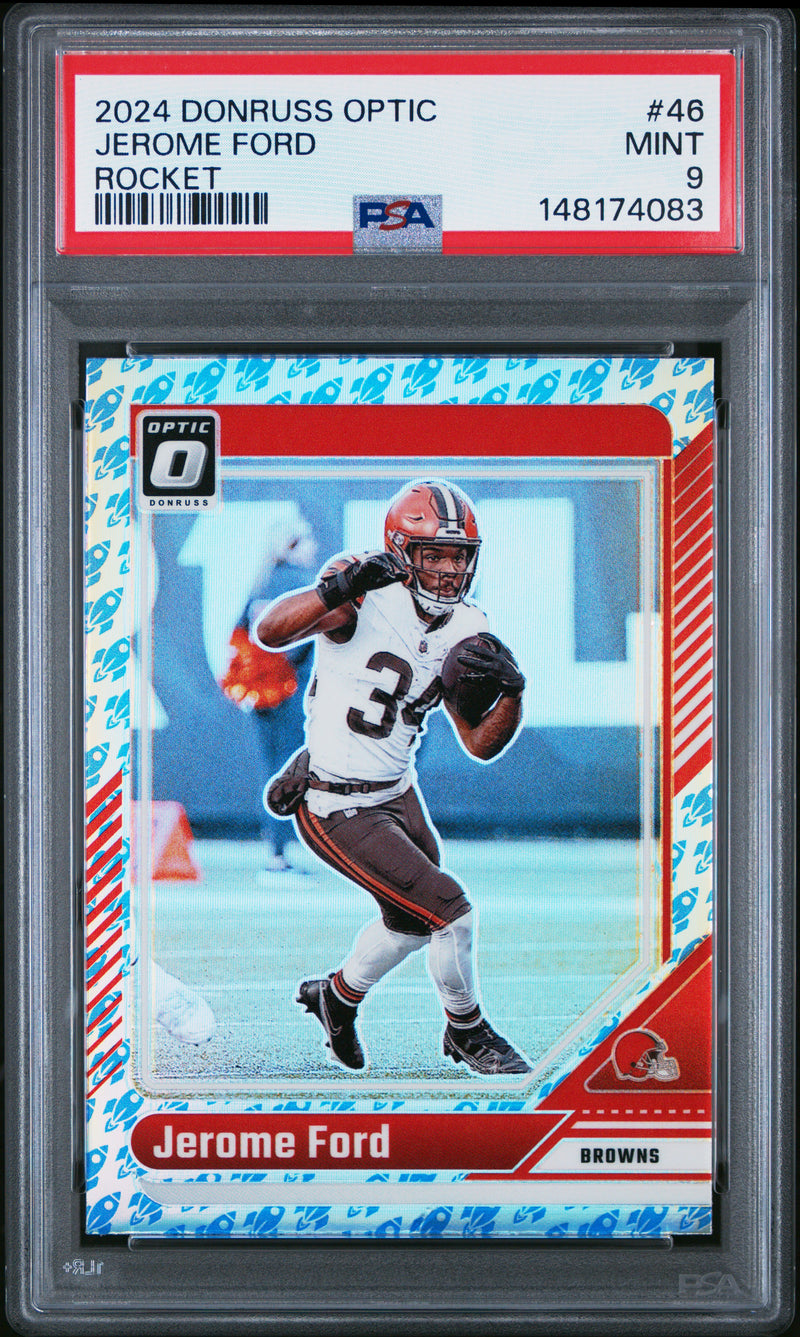 Jerome Ford #46 2024 Panini Donruss Optic PSA 9 Rocket