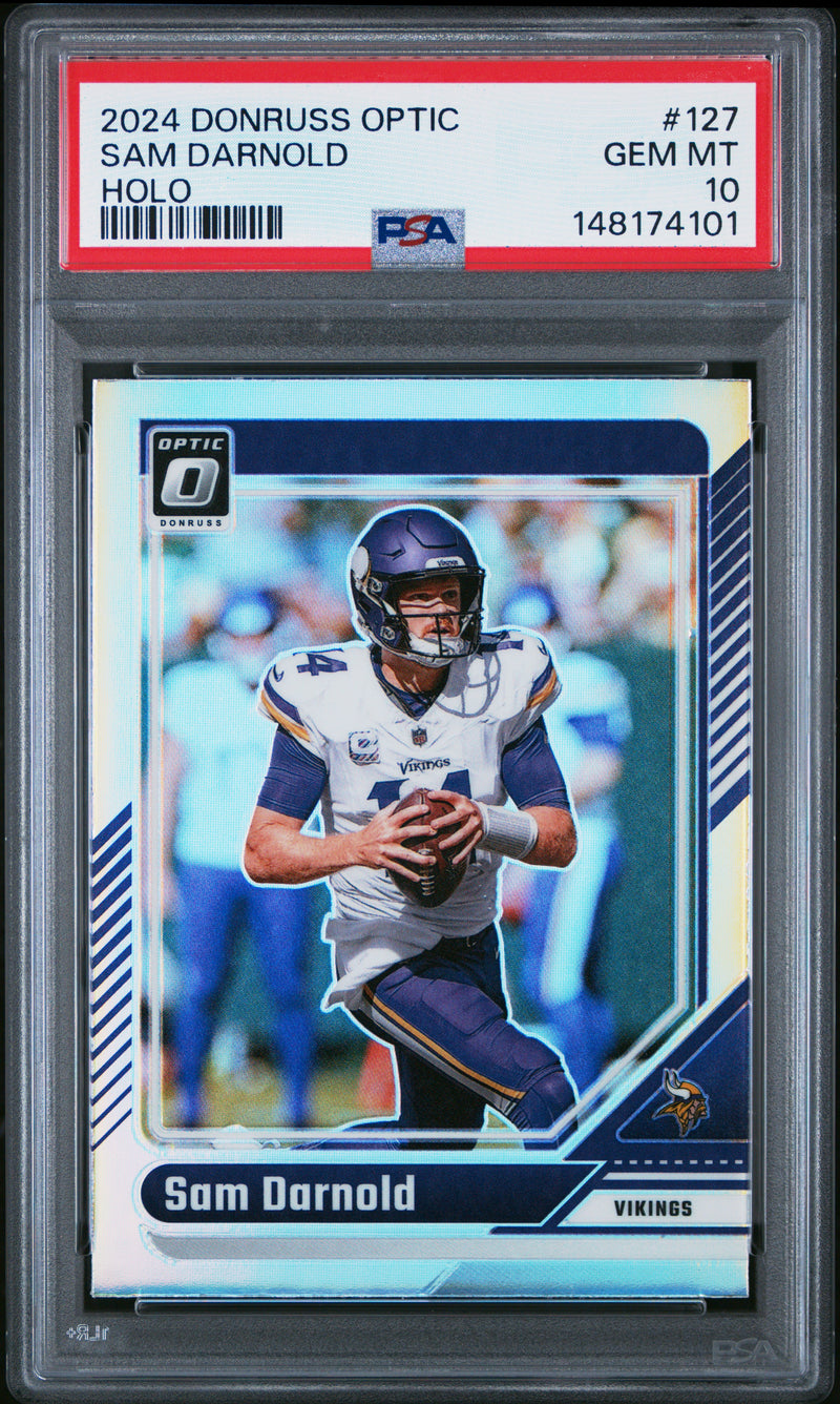 Sam Darnold #127 2024 Panini Donruss Optic PSA 10 Holo