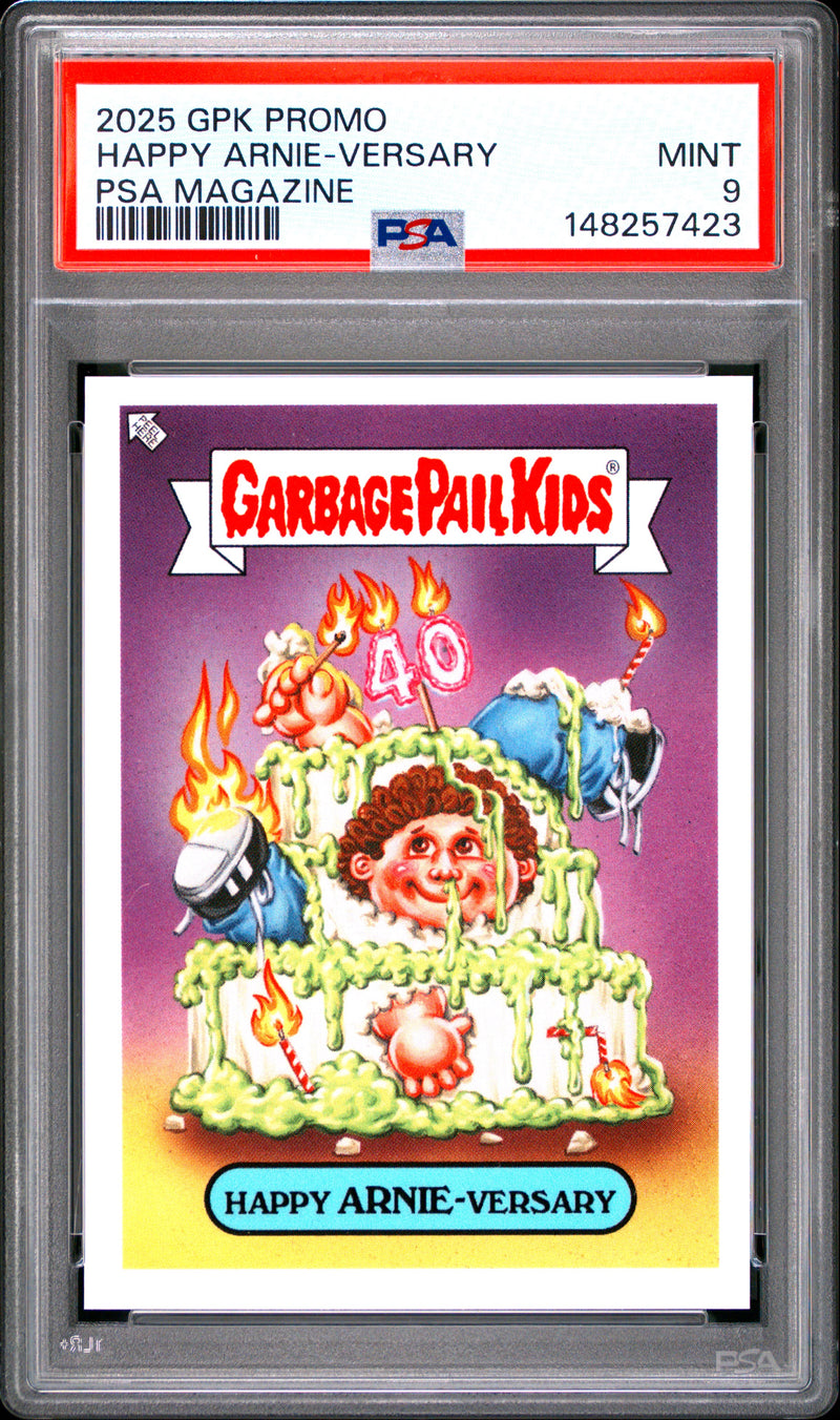 Happy Arnie-Versary # 2025 Topps Garbage Pail Kids Promo Psa Magazine PSA 9