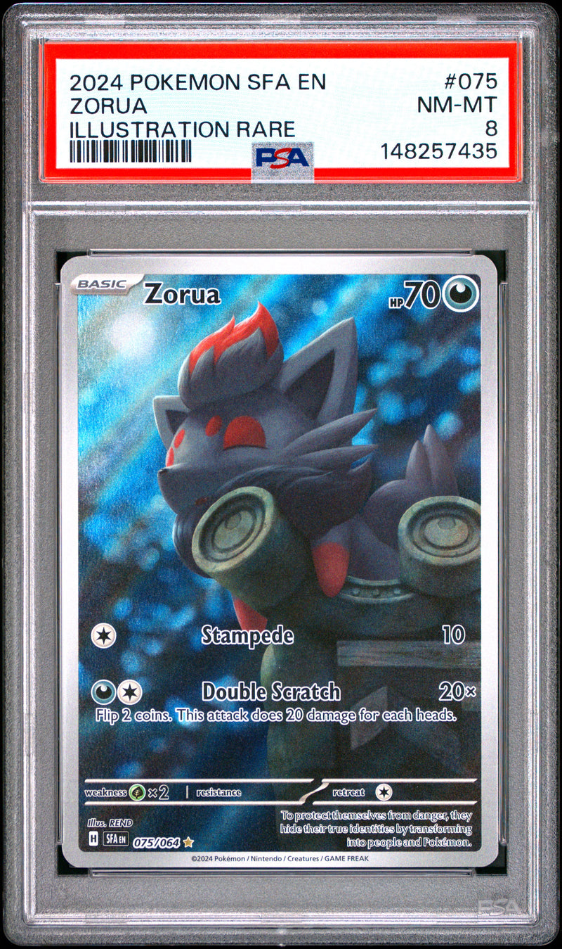 Zorua #075 2024 Pokemon Sfa En-Shrouded Fable PSA 8 Illustration Rare