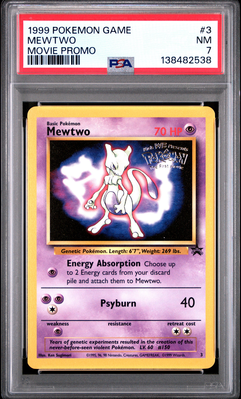 Mewtwo #3 1999 Pokemon Game Movie PSA 7 Movie Promo