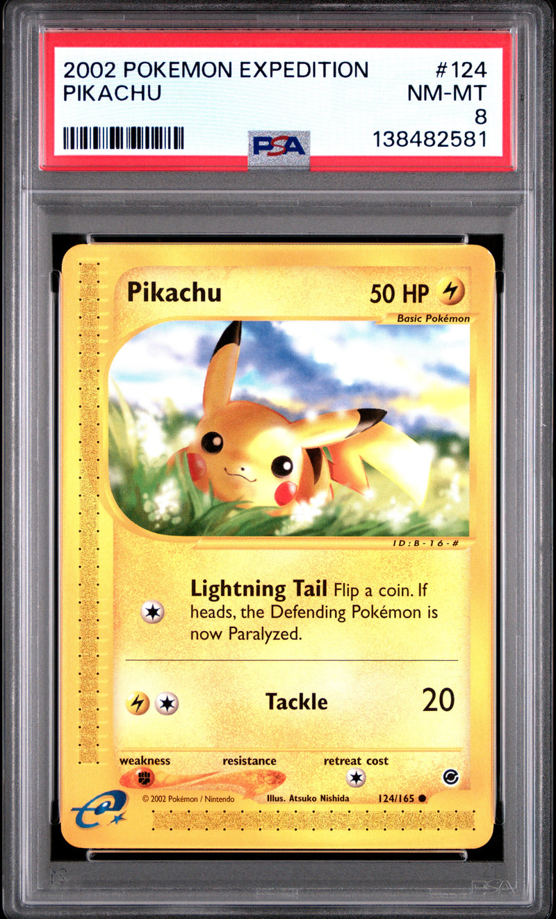 Pikachu #124 2002 Pokemon Expedition PSA 8