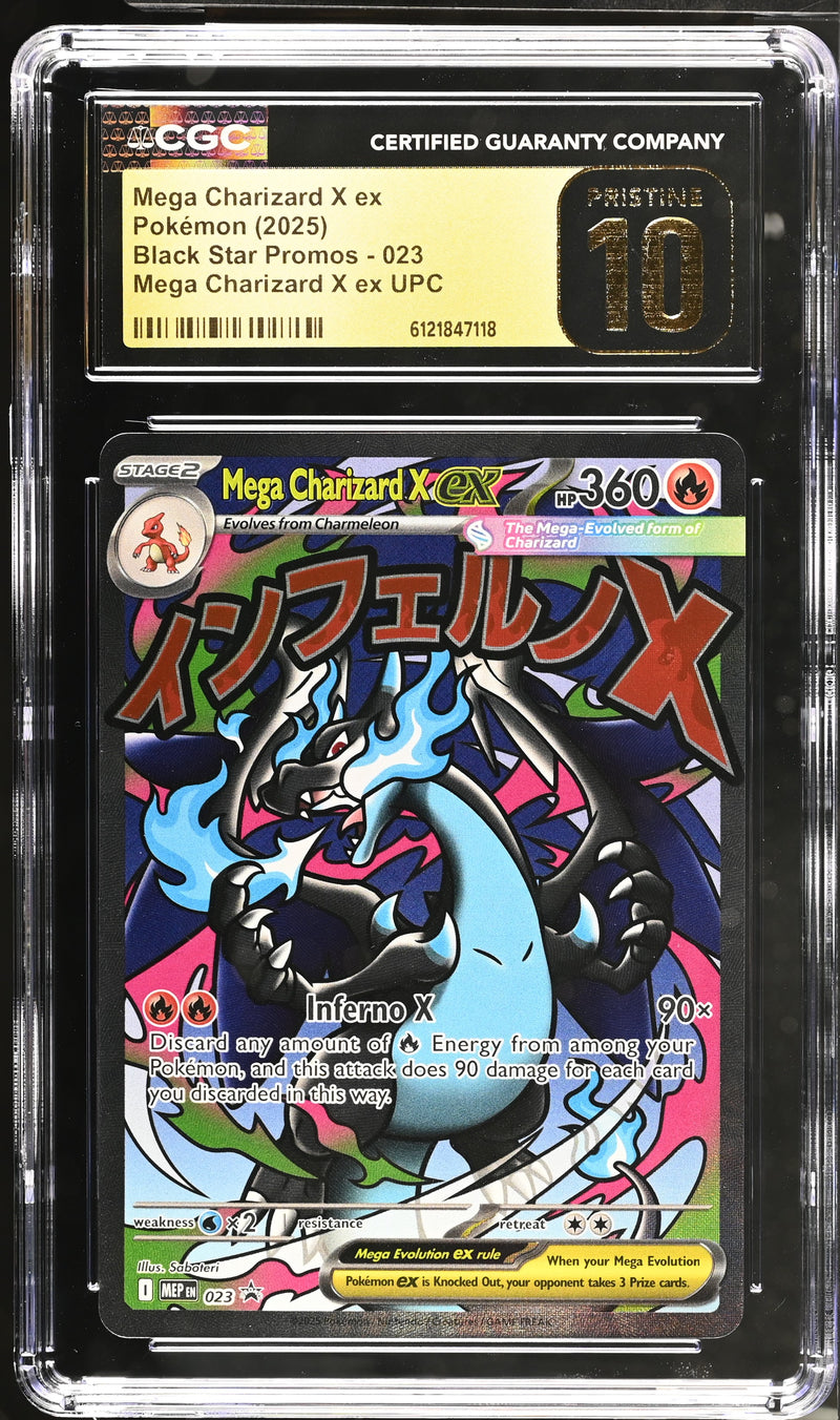 Mega Charizard X ex #023 2025 Black Star Promos CGC 10