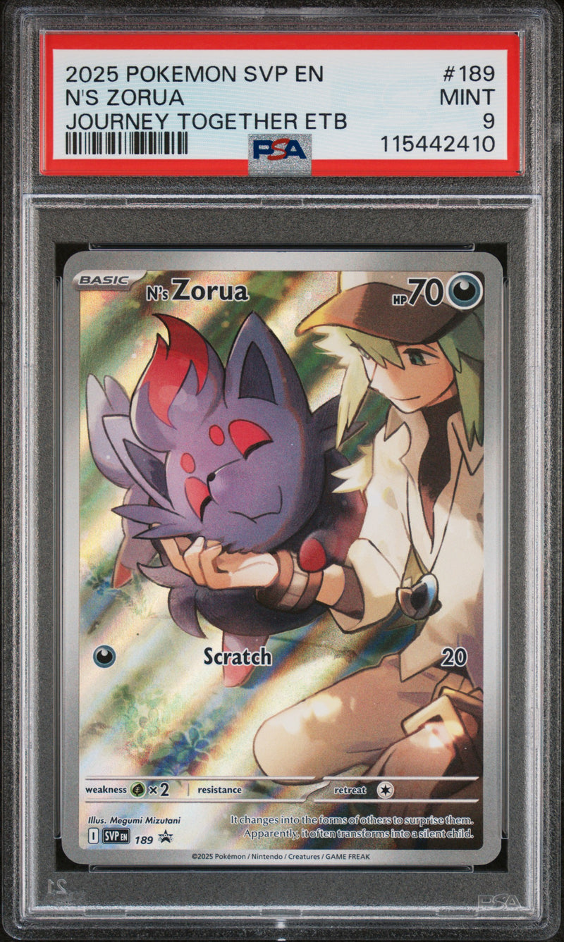 N's Zorua #189 2025 Pokemon Svp En-Sv Black Star Promo PSA 9