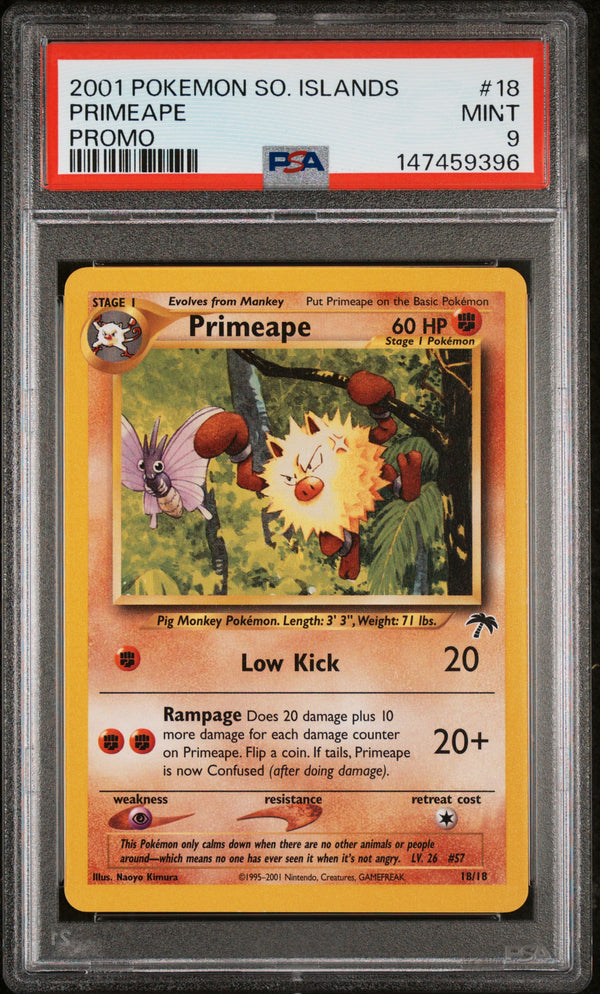 Primeape #18 2001 Pokemon Southern Islands Promo PSA 9 Promo