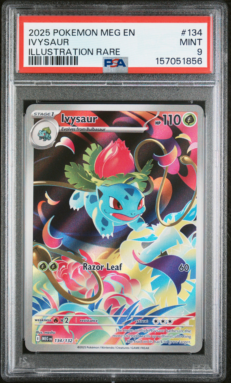 Ivysaur #134 2025 Pokemon Meg En-Mega Evolution PSA 9 Illustration Rare