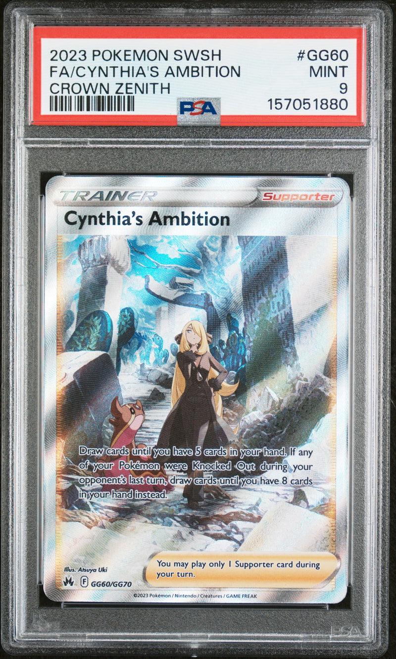 Cynthia's Ambition #GG60 2023 Pokemon Sword And Shield Crown Zenith PSA 9