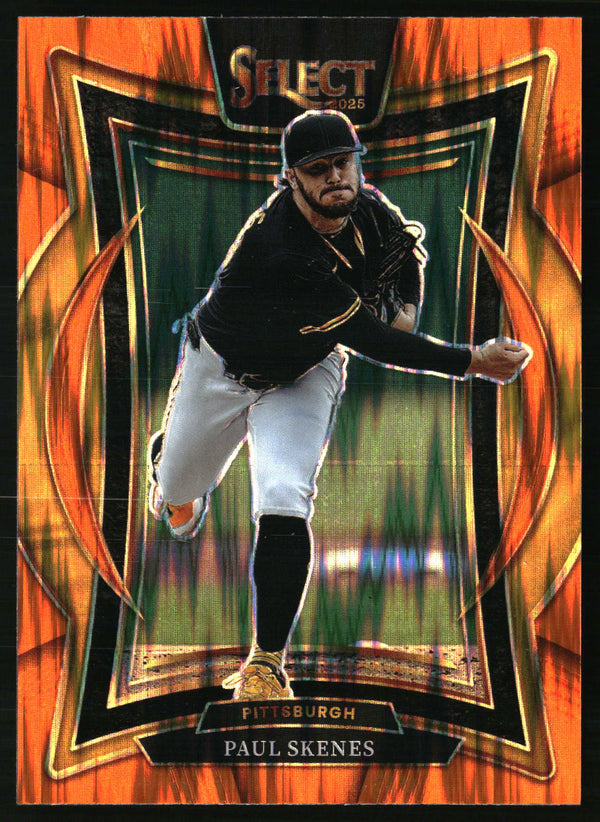 Paul Skenes #28 2025 Panini Select Orange Flash Prizms