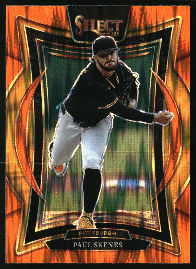 Paul Skenes #28 2025 Panini Select Orange Flash Prizms