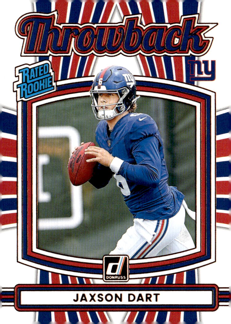 Jaxson Dart #41 2025 Donruss Rated Rookies Throwback
