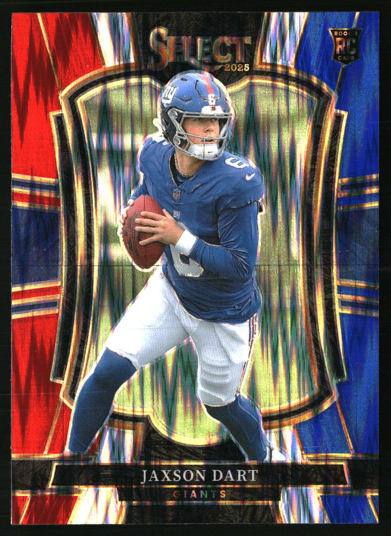 Jaxson Dart #193 2025 Panini Select Red and Blue Prizm Shock