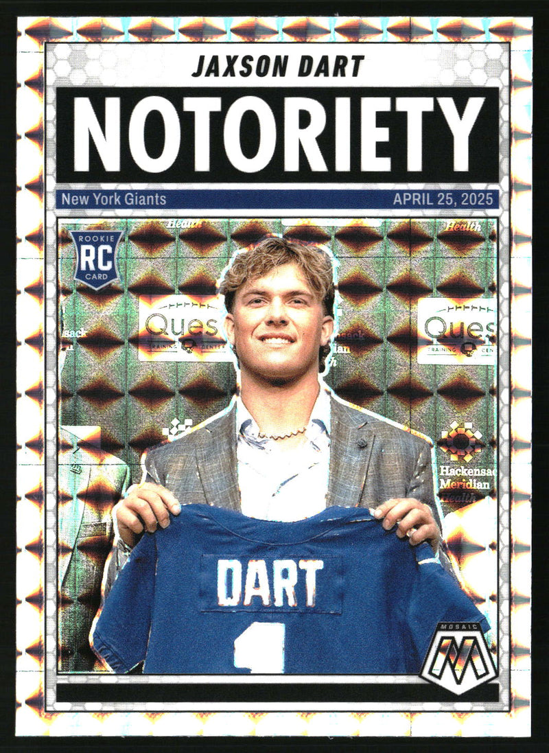 Jaxson Dart #11 2025 Panini Mosaic Notoriety Mosaic