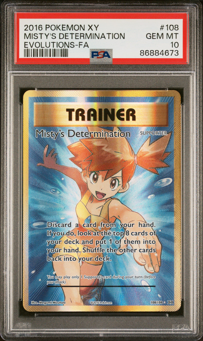 Misty's Determination #108 2016 Pokemon Xy Evolutions PSA 10 Evolutions-Fa