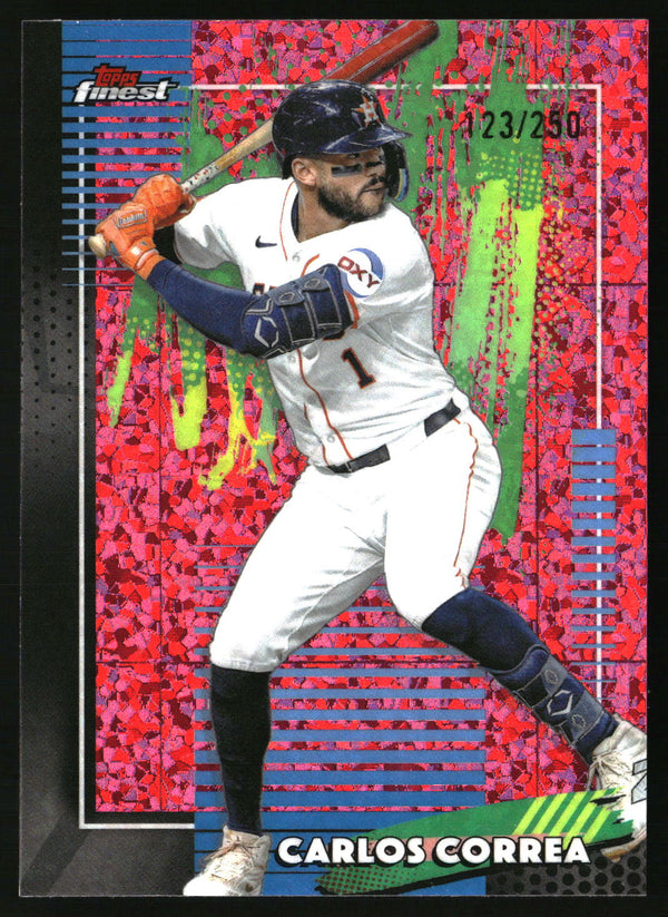 Carlos Correa #42 2026 Finest Pink Mini-Diamond Refractors /250