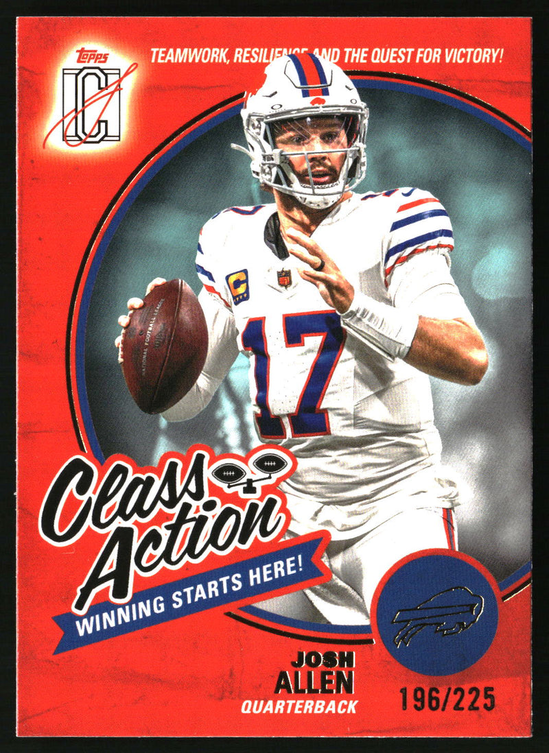 Josh Allen #CA-4 2025 Topps Signature Class Class Action /225