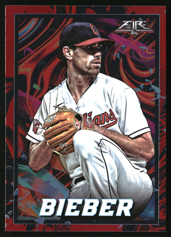 Shane Bieber #46 2022 Topps Fire Flame