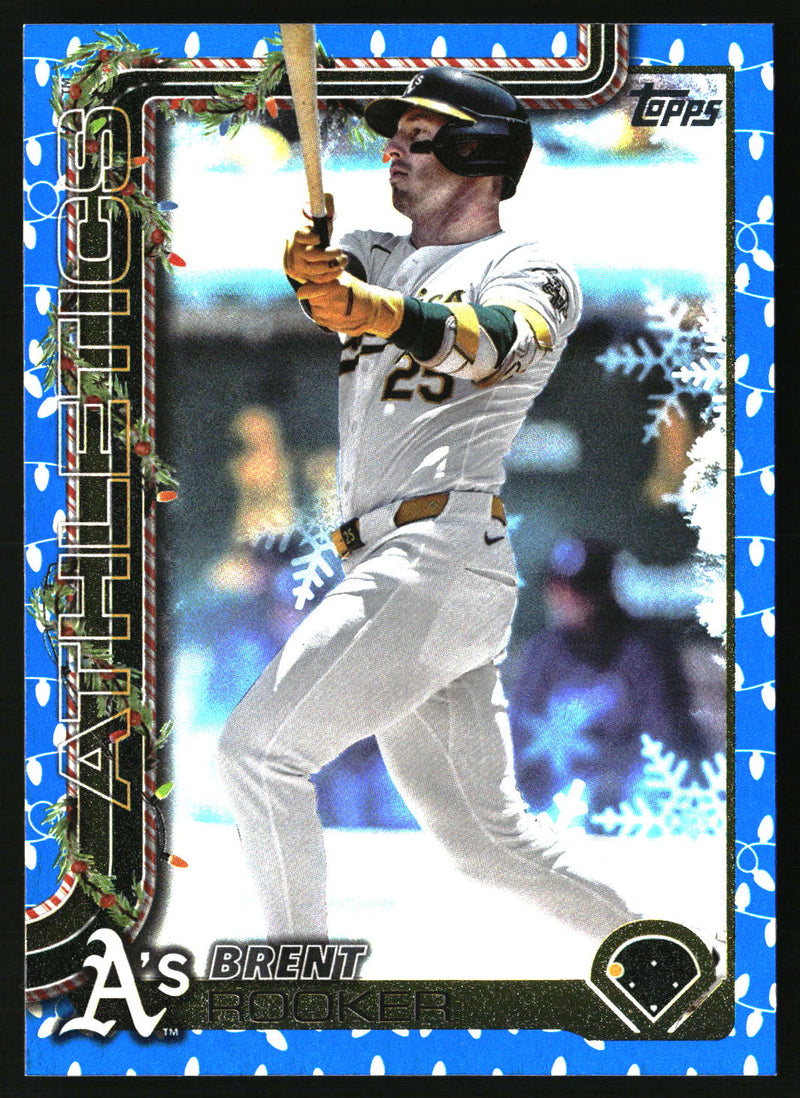 Brent Rooker #H147 2025 Topps Holiday Blue Metallic Holiday Lights