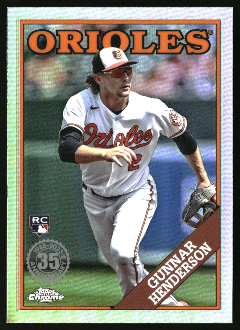 Gunnar Henderson #88CU-8 2023 Topps Chrome Update 1988 Topps 35th Anniversary