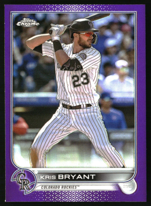 Kris Bryant #USC63 2022 Topps Chrome Update Purple Refractor